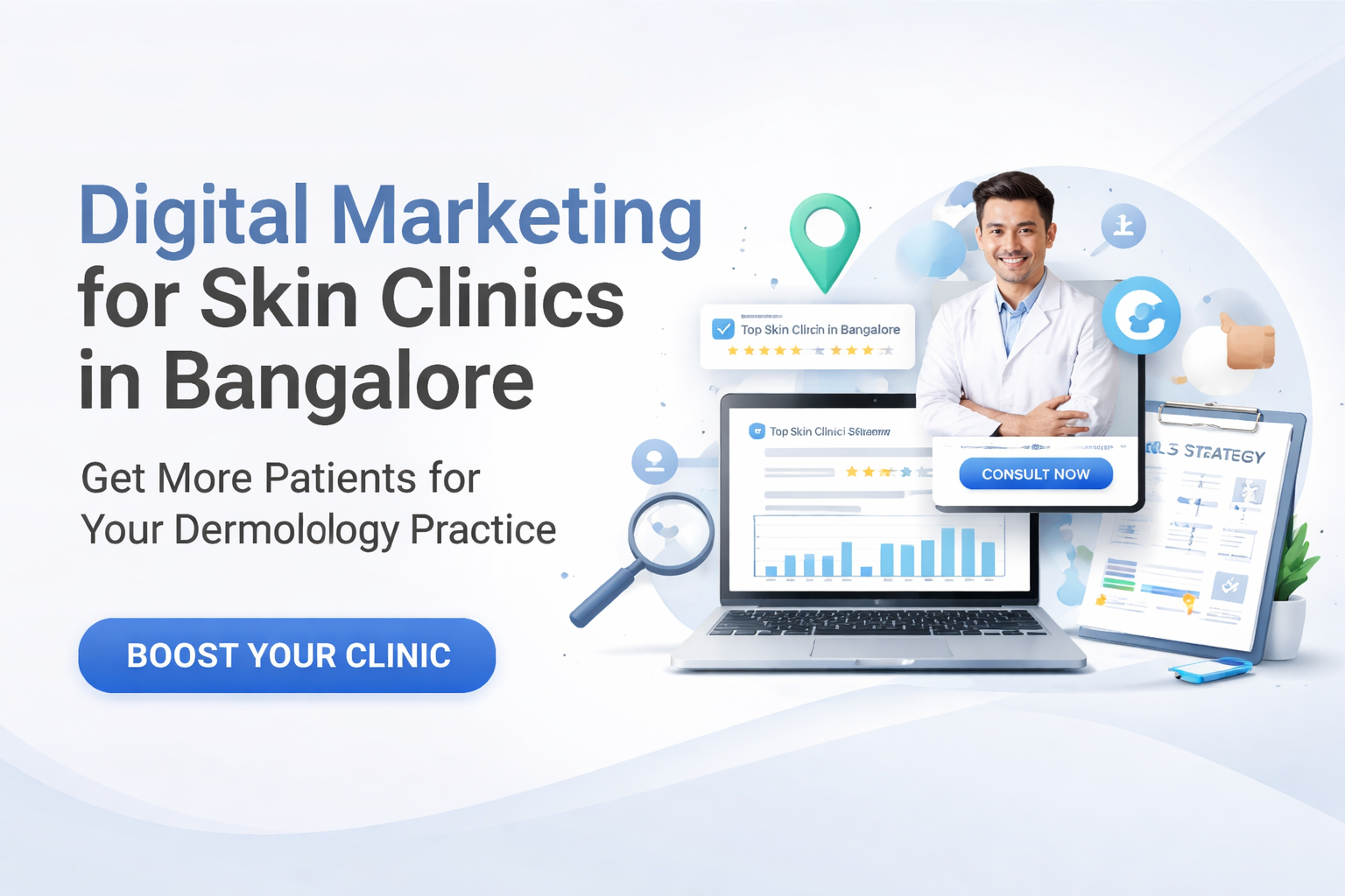 digital marketing strategy for skin clinics in bangalore to get more patients